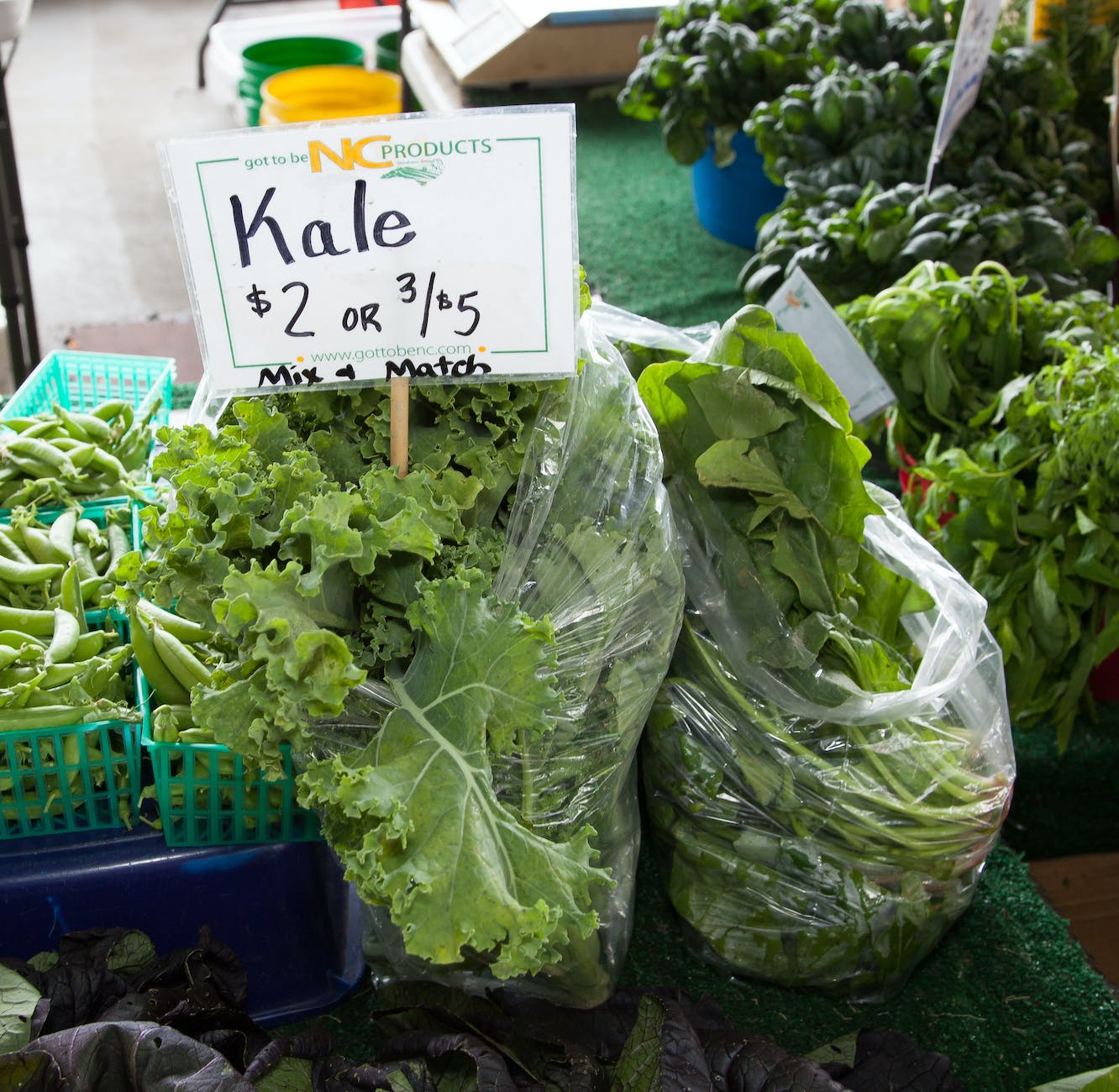 green leafy vegetables