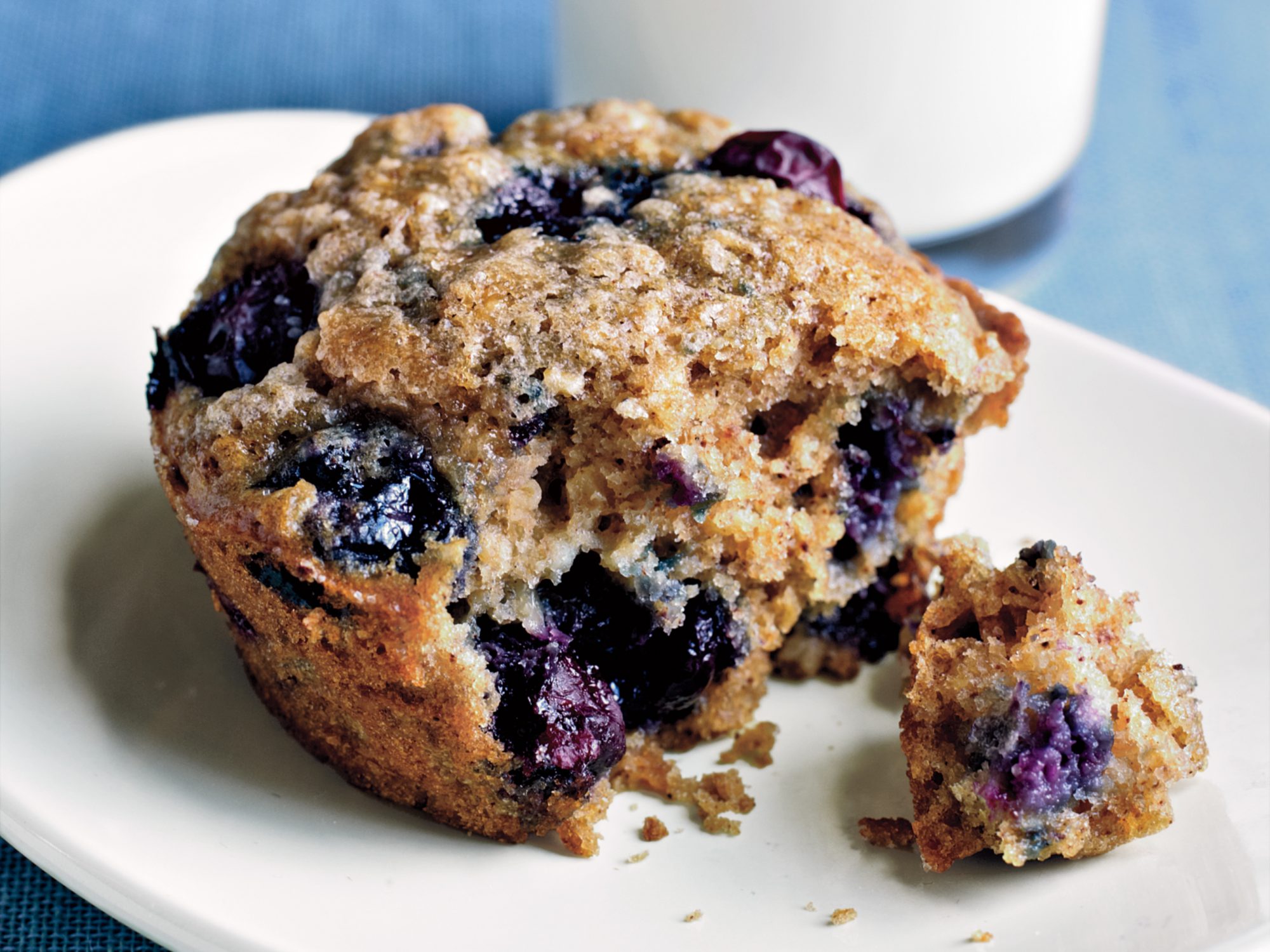 Healthy Blueberry Oatmeal Muffins